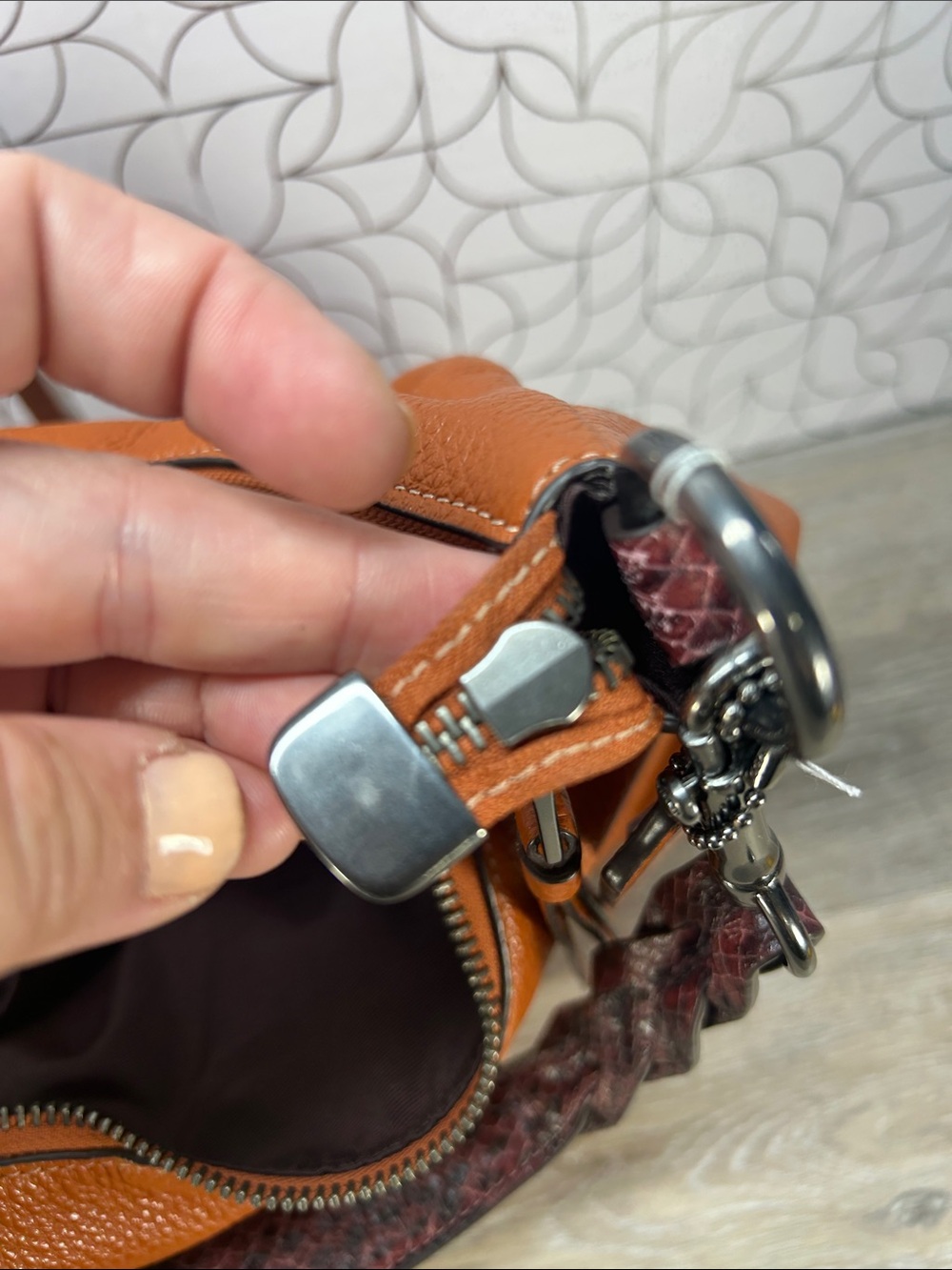 4068 Coach burnt orange Leather crossbody 268144068 - Picture 15 of 15